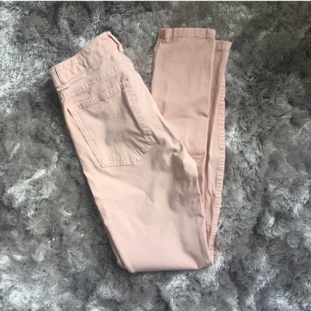 American apparel zipper blush high waisted jeans