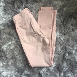 American apparel zipper blush high waisted jeans