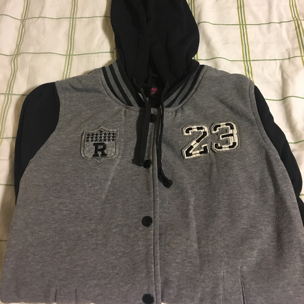 Girls large button up hoodie.