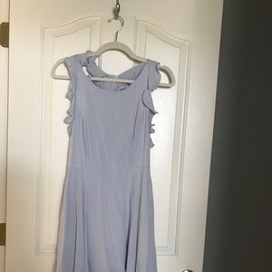 Silver ruffle dress, never worn by Tea and Cup