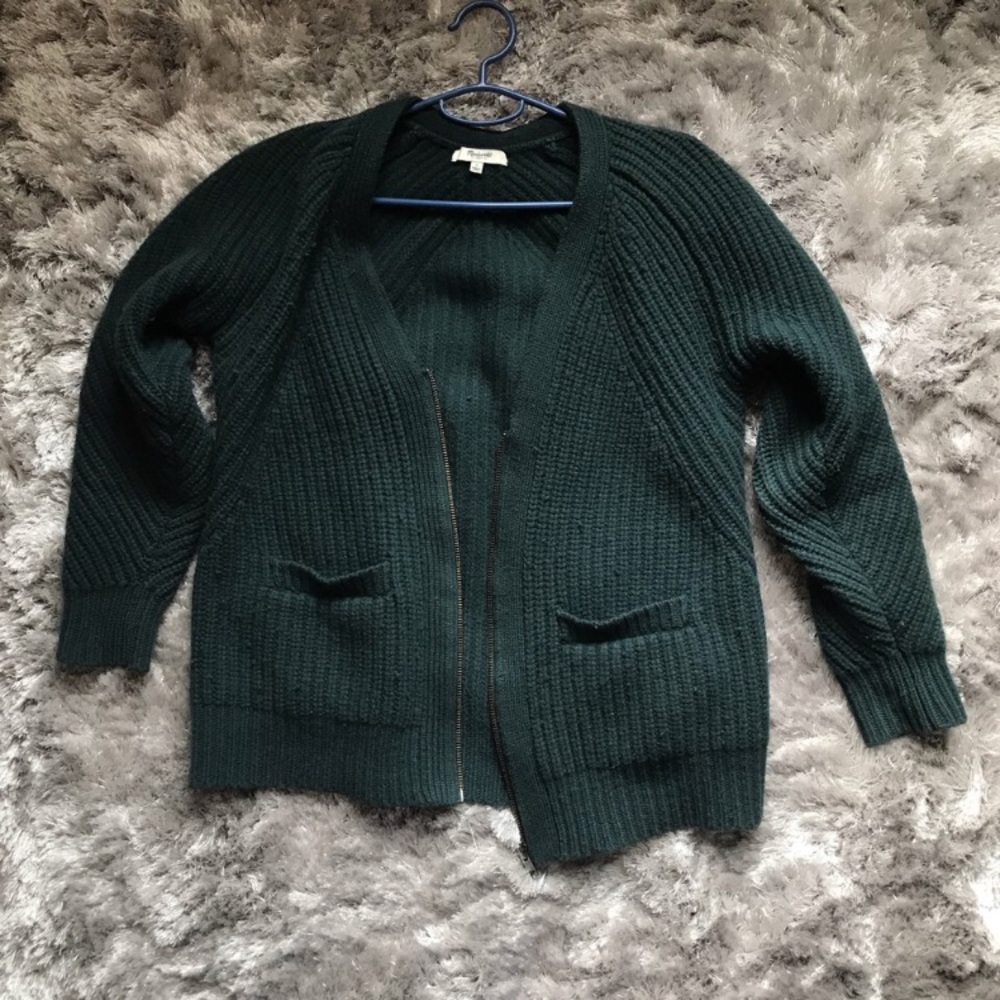 Pine green madewell grandpa sweater