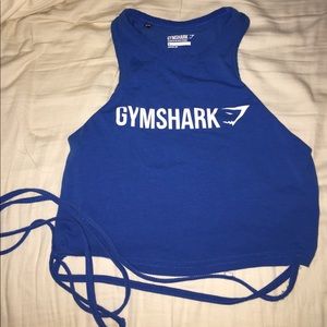 Gymshark ribbon crop top in color blueberry!!