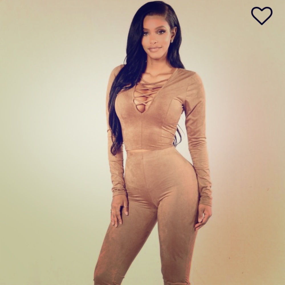 Fashion Nova Mandy set-camel