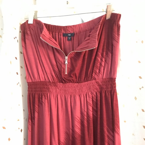 GAP STRAPLESS MULTI COLORED DRESS W ELASTIC WAIST - Picture 3 of 4