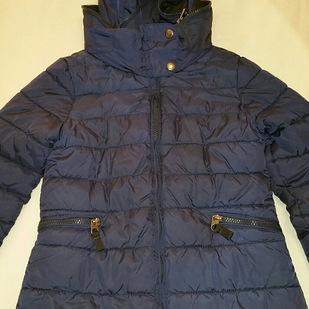 Zara Girl Long Navy Coat