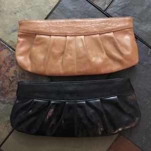 2 for 1 tan and black clutches!!