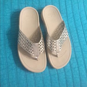 Silver fitflops