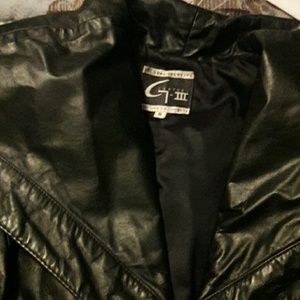 Black leather Coat