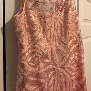 Tahari Arthur Levine column sequin dress