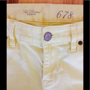 The Limited yellow denim skinny jeans