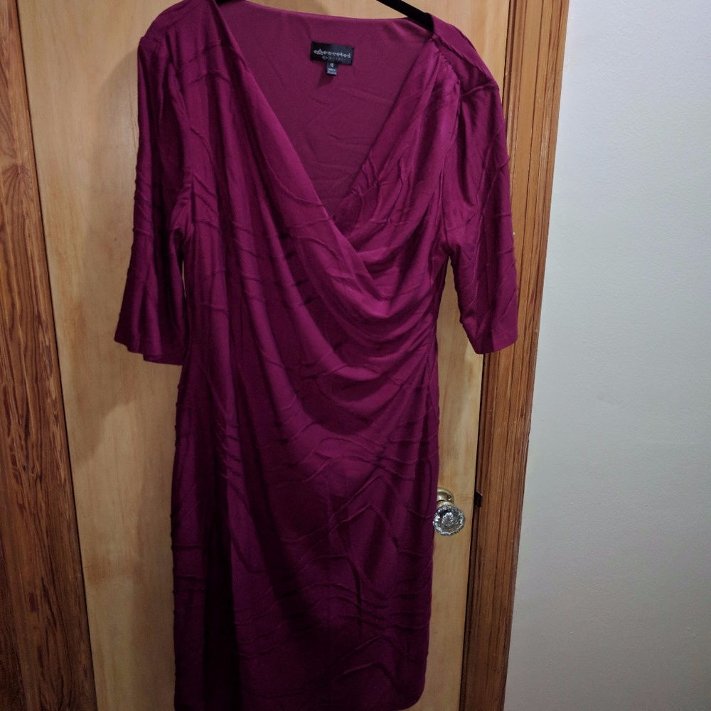 Great purple dress with wave pattern