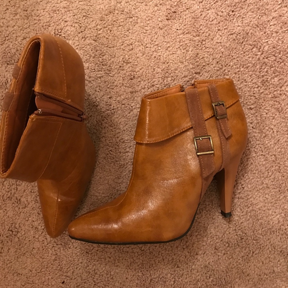 Tan booties