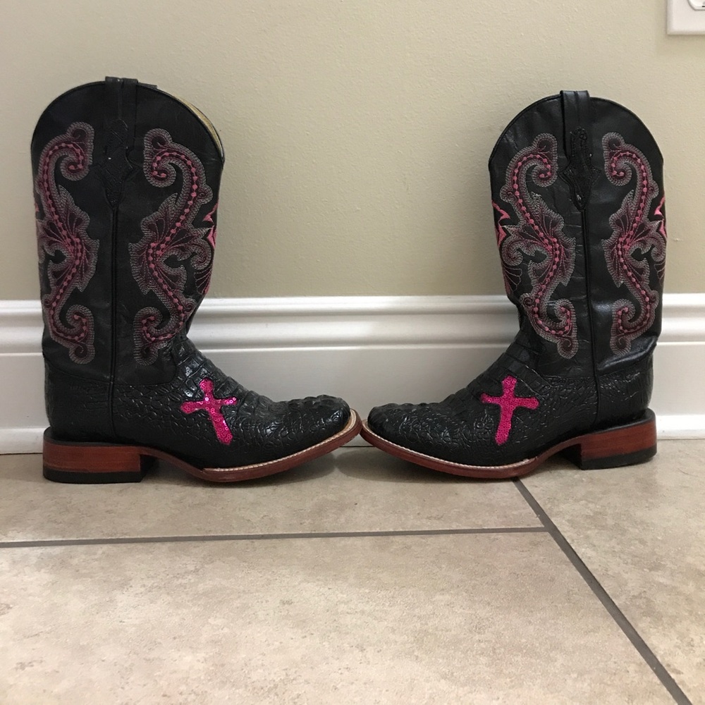Ferrini Western Boots Womens Caiman Gator Cross