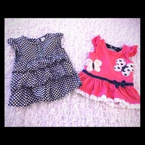 Set of two baby girl tops