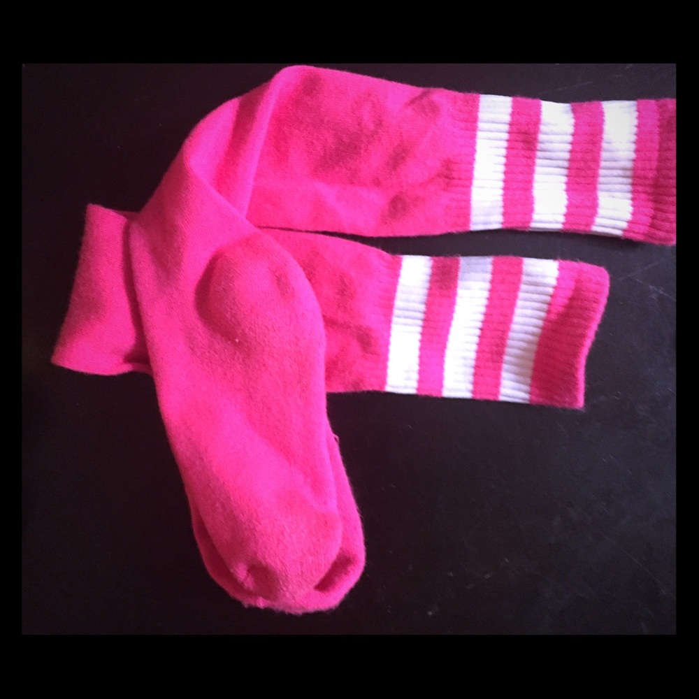 Pink mid calf socks