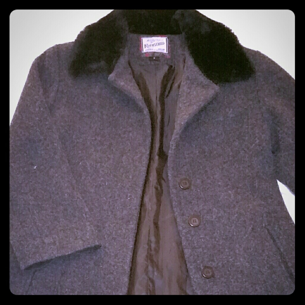 Beautiful Rothschild Gray Wool Girls Coat