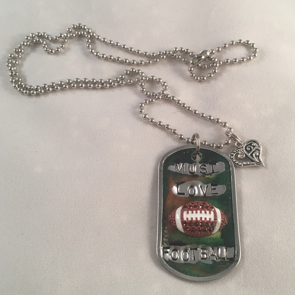 Must Love Football Dog Tags