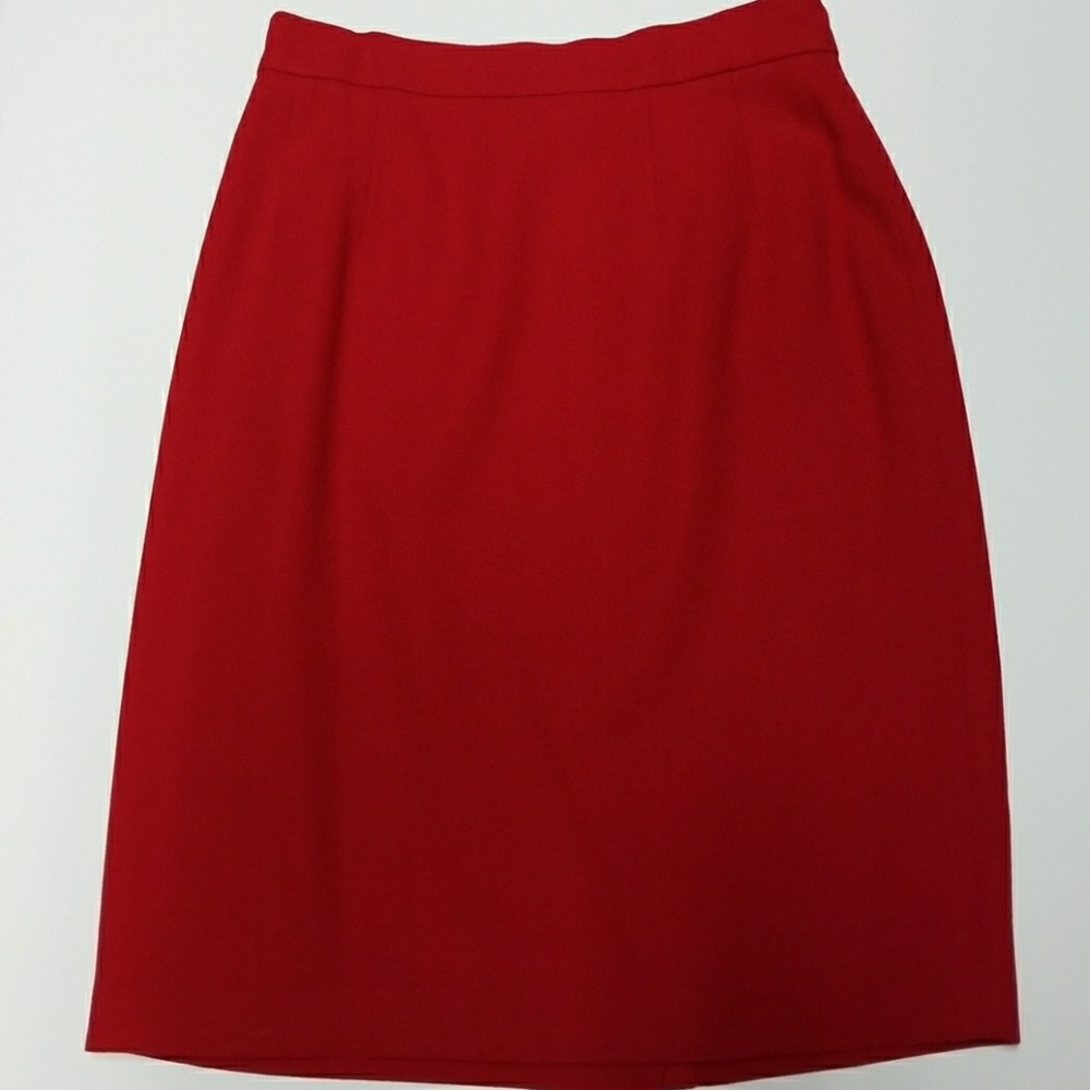 Wool Tahari  Skirt Red  Size 10