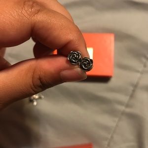 James Avery Rose Ear Post 5/16'