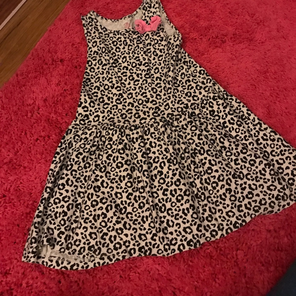 Cheetah dress with pink bow