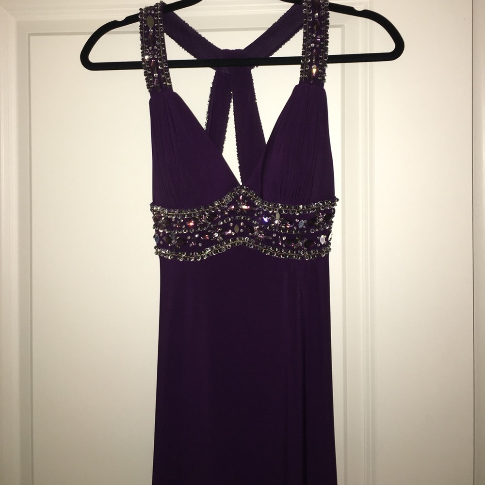 Beaded purple gown
