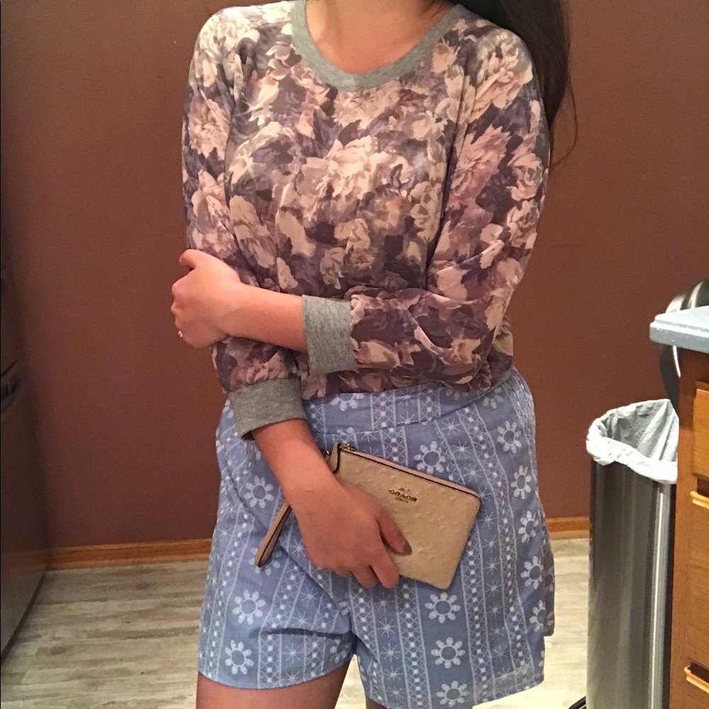 Sheer floral top