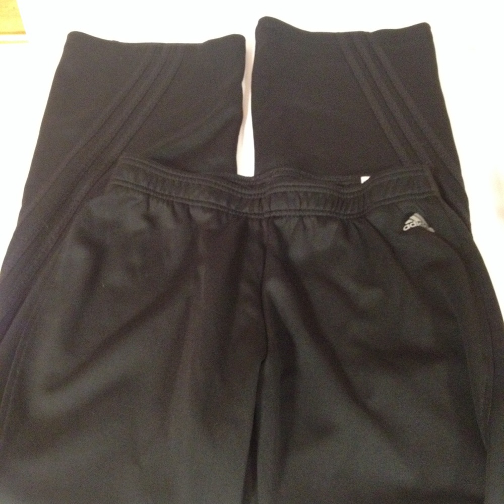 {Adidas} workout pants medium black run walk exercise