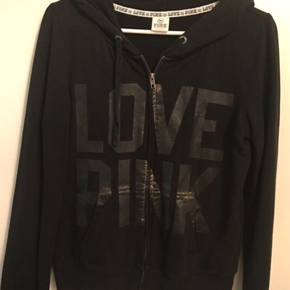Vs pink sequin zip hoodie - Picture 2 of 2