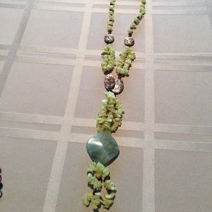 Pale yellow and purple necklace