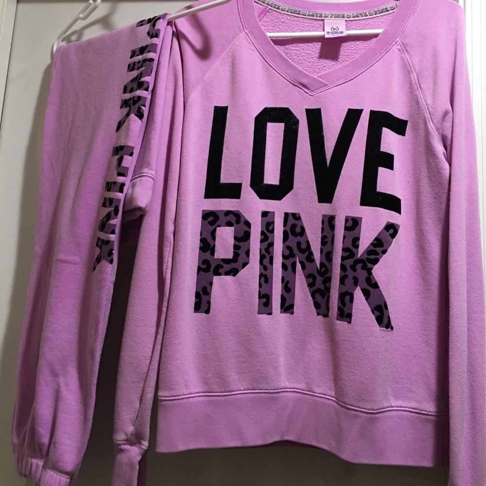Matching sweatsuit from pink