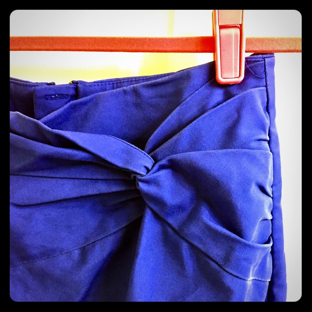 Classy Royal Blue/Purple Texture Fitted Pencil Sk