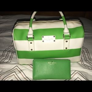 Kate Spade satchel and matching wallet.