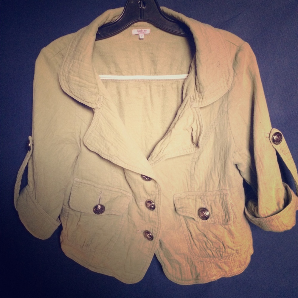 Green coat blazer