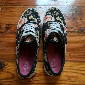 Floral Lace-up Sneakers sz. 8