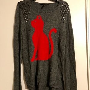 BCBG: Red Cat Crewneck