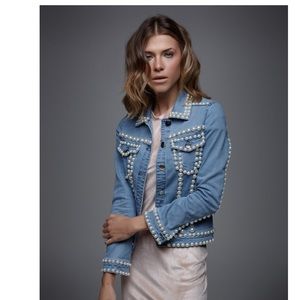 XS Iorane pearl studded denim jacket