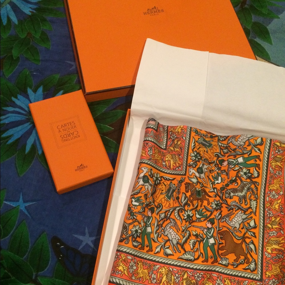 Hermēs 100% silk Chasse En Inde 90 cm Scarf