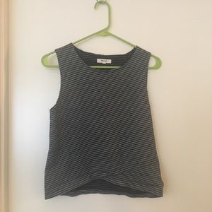 Madewell striped crossover tank top