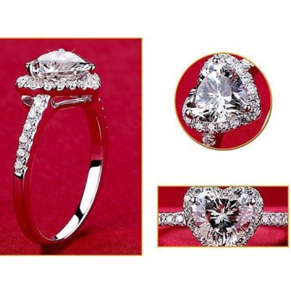 ❤️❤️HOST PICK❤️❤️ Heart silver engagement ring - Picture 3 of 4