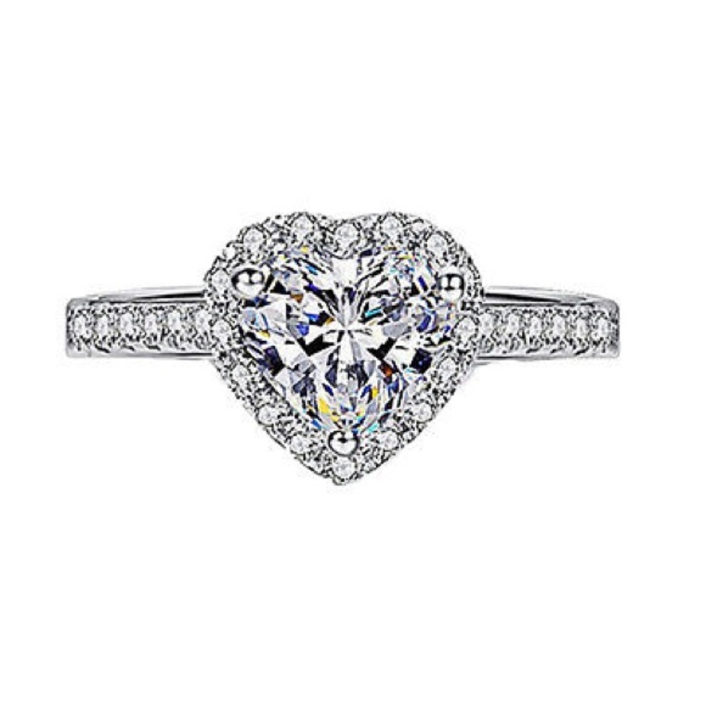 ❤️❤️HOST PICK❤️❤️ Heart silver engagement ring - Picture 4 of 4