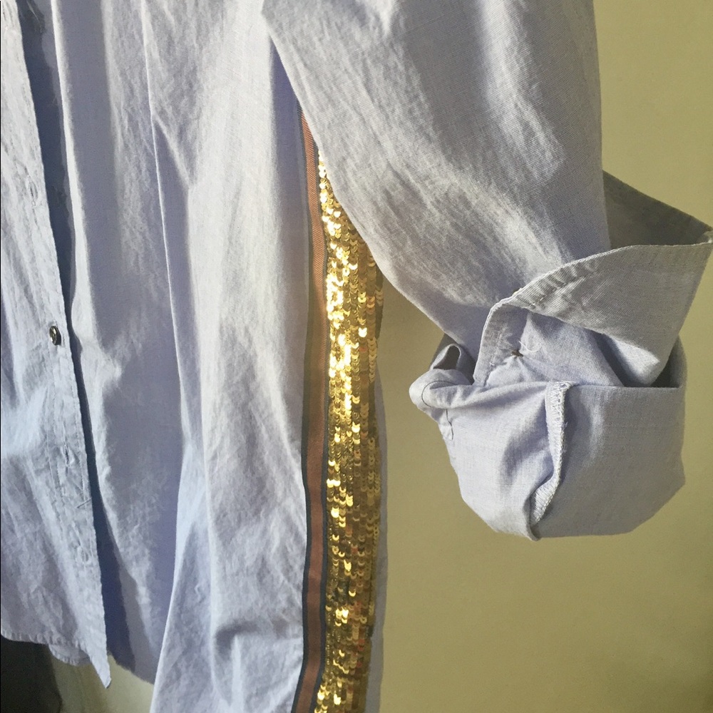 BRAND NEW Chambray shirt with sequin details