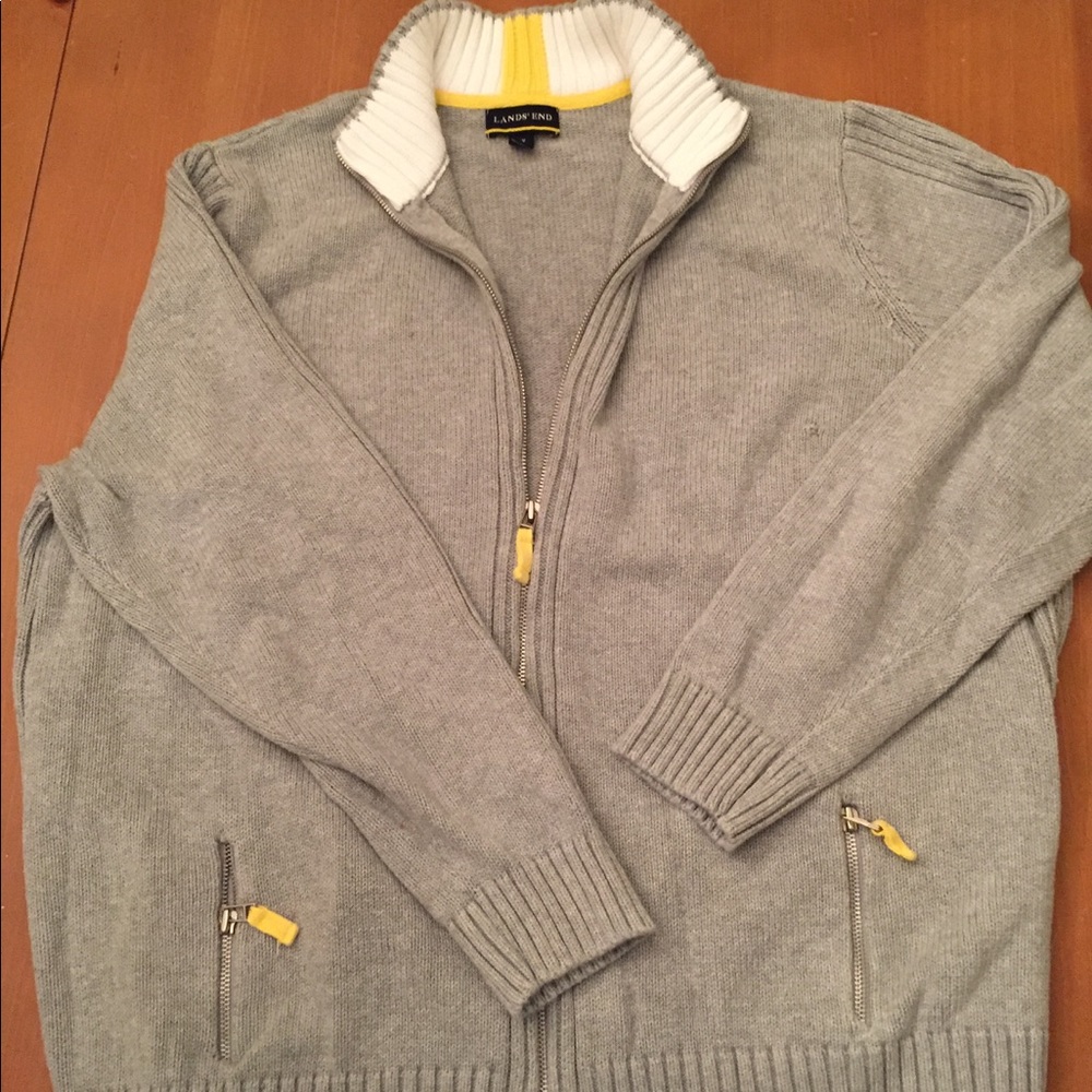 HP 🎉 Lands End Full Zip Sweater