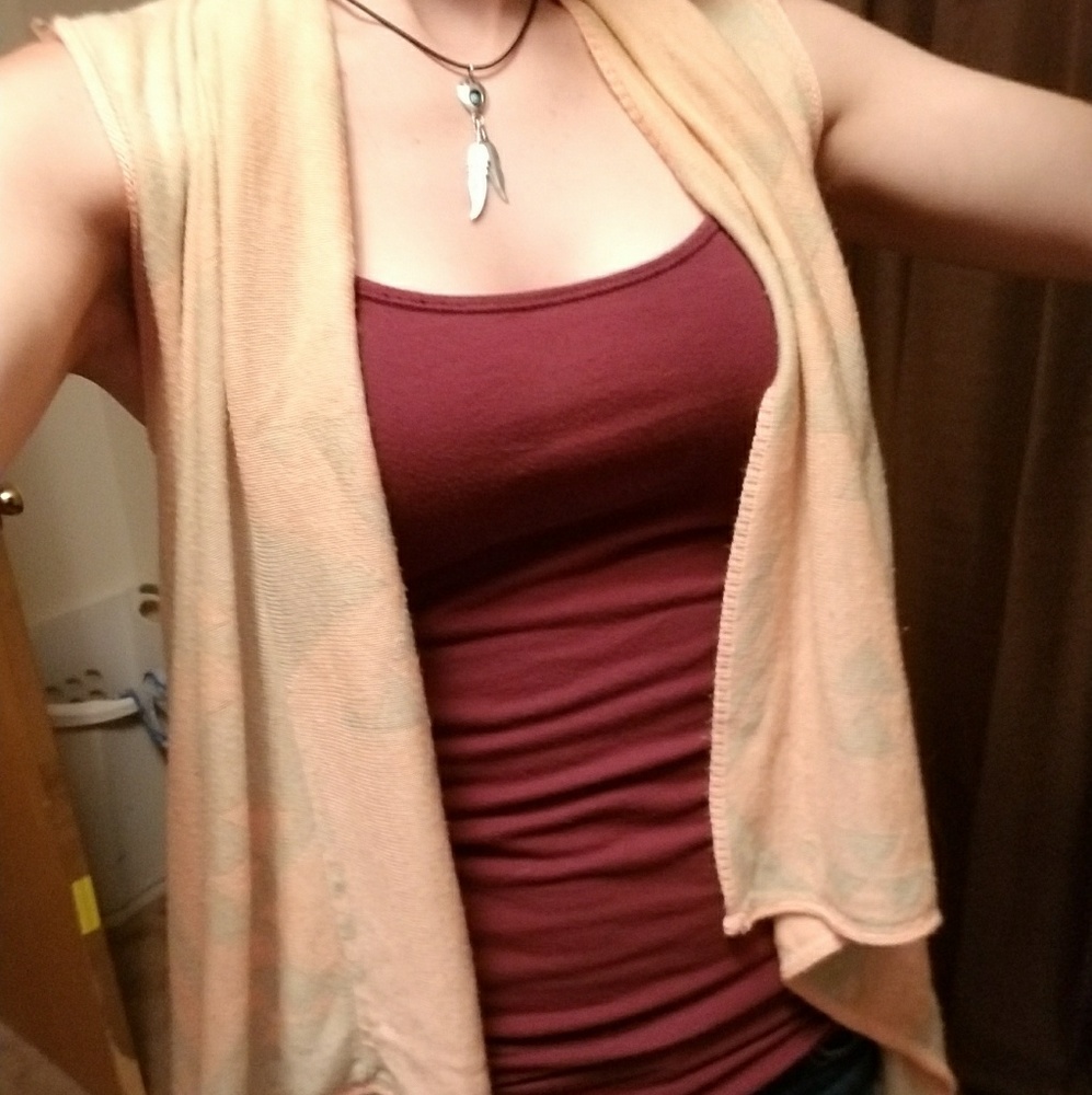 Salmon and tan cover