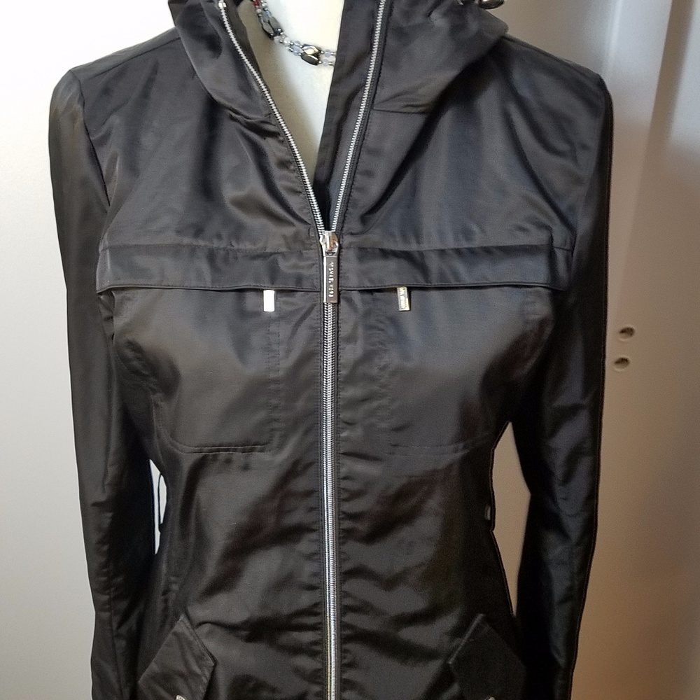 MICHAEL Michael Kors Black Zippered Windbreaker - Picture 2 of 8