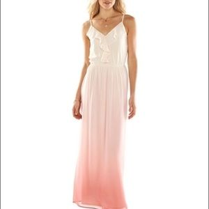 Blush Pink Ombré Maxi Dress