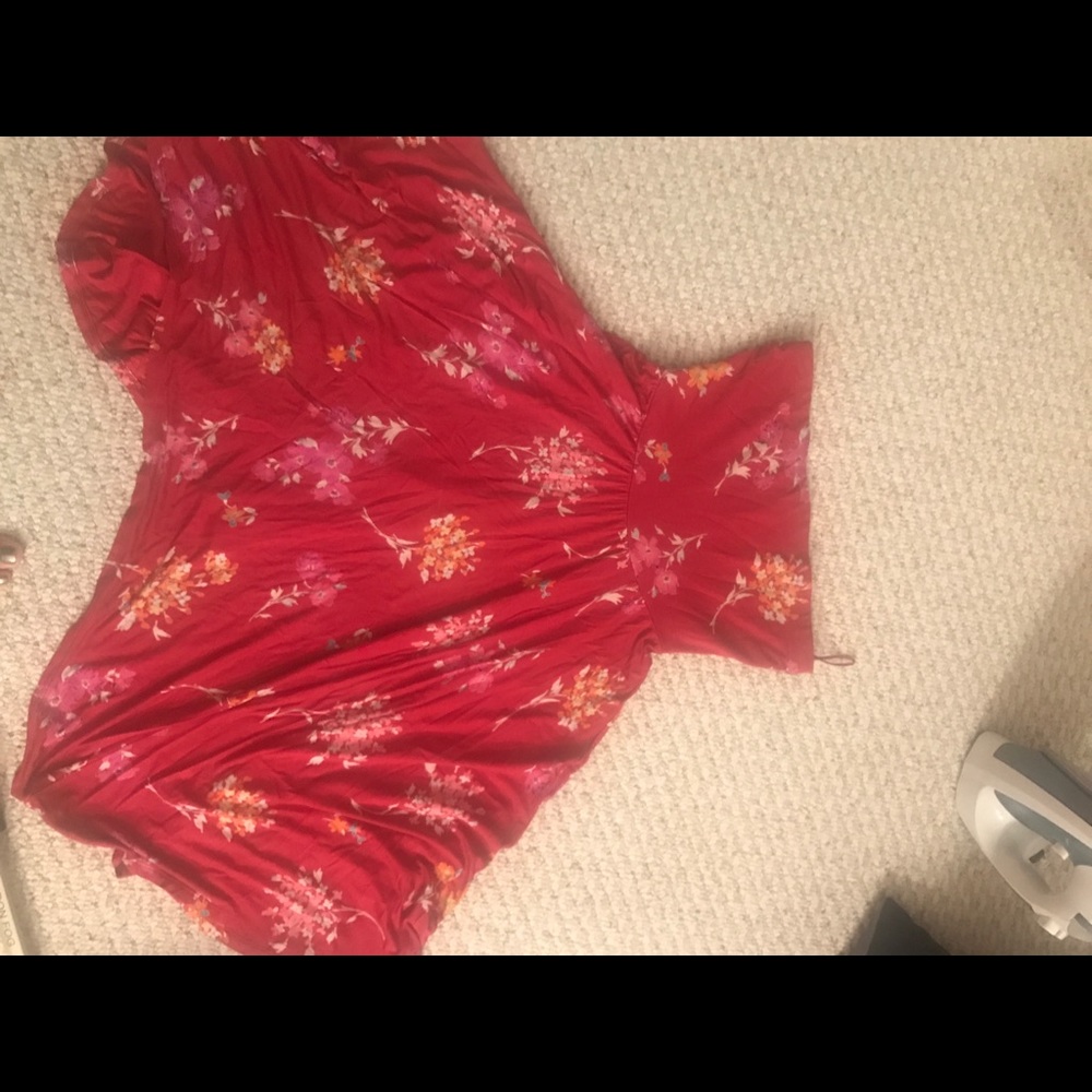 Express strapless handkerchief hem dress