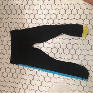 Black lululemon leggings with pops of color