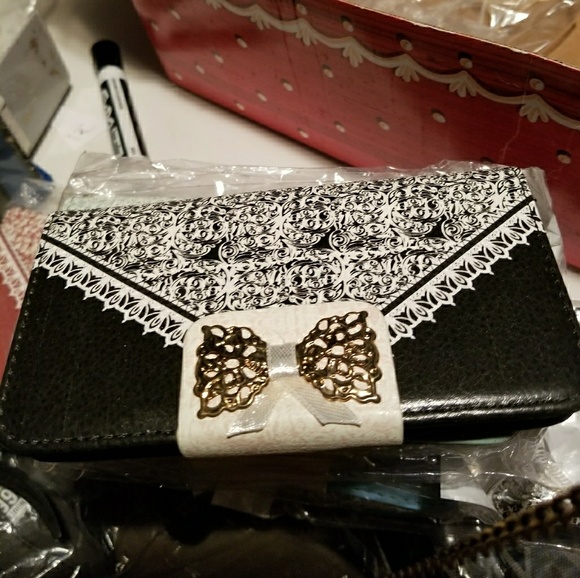 Leather cell phone wallet for iPhone 5s 19600 - Picture 1 of 6