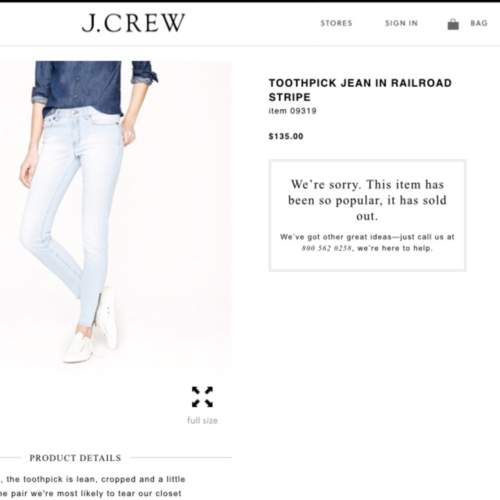 Jcrew toothpick ankle