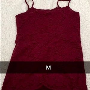Burgundy Lace Cami